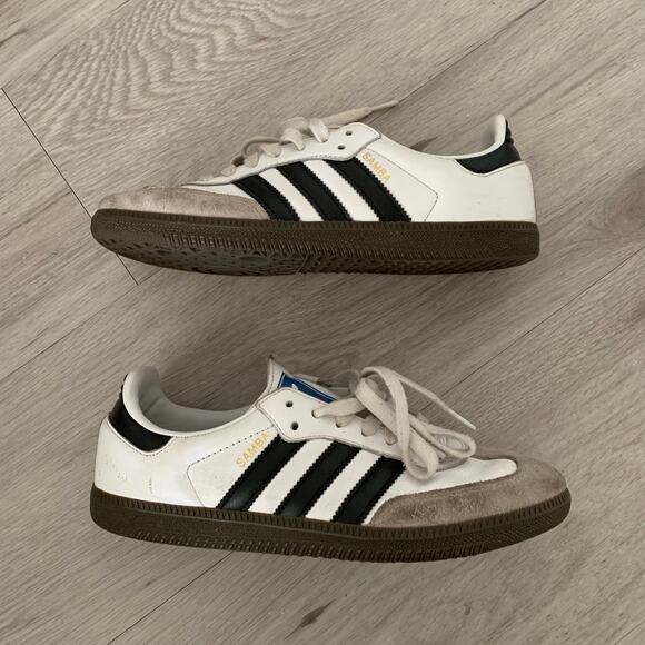 Adidas Samba Classic White Black Gum Sole Men's Athletic Shoes Size 7 - Picture 2 of 5